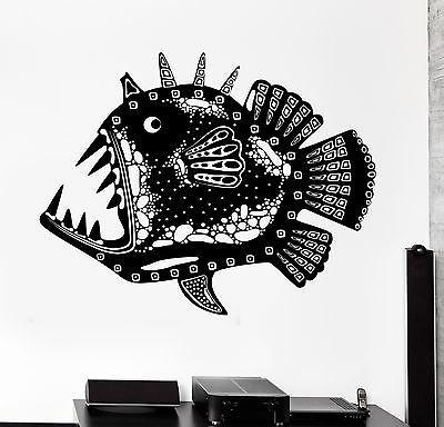 Decal Fish Ocean Predator Deep See Underwater Mural Vinyl Decal Unique Gift (z3159)