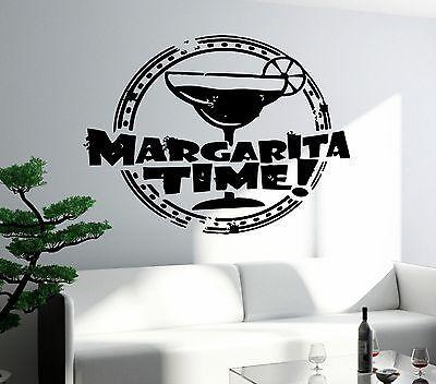 Wall Decal Bar Alcohol Drink Margarita Glass Decor For Kitchen Unique Gift (z2643)