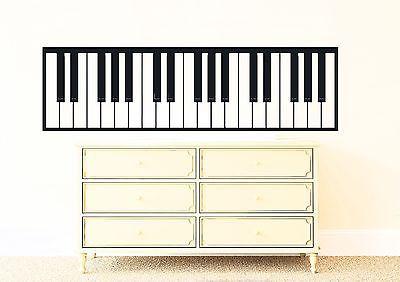 Wall Vinyl Sticker Decal Stylish Piano Keys Black White Music Notes Unique Gift (n109)