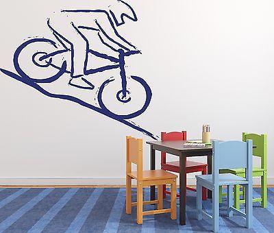 Wall Vinyl Sticker Decal Mountain Bike Racer Rugged Terrain Competition Unique Gift (n270)