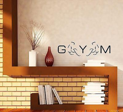 Wall Vinyl Sticker Decal Gym Fitness Muscled Bodybuilding Sports Decor Unique Gift (ig2084)