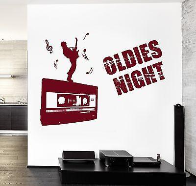 Wall Decal Music Rock Guitar Oldies NIght Notes Vinyl Sticker Unique Gift (z3586)