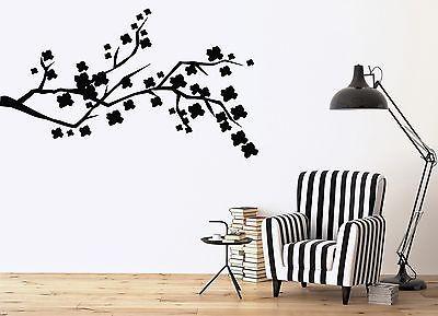 Wall Sticker Vinyl Decal Beautiful Branch of a Tree With Flowers Unique Gift (n122)