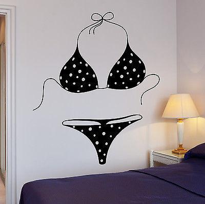 Wall Decal Swimsuit Lingerie Girl Woman Room Vinyl Stickers Art Mural Unique Gift (ig2562)