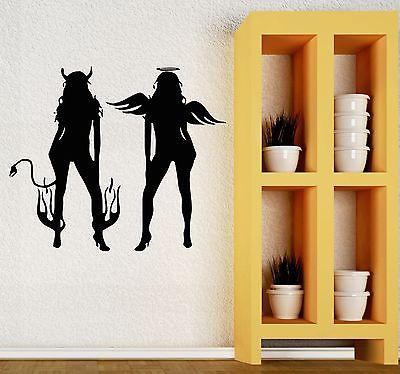 Wall Stickers Vinyl Decal Sexy Girl Devil Evil Angel Good Cool Decor (ig1018)