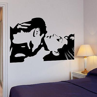 Vinyl Decal Lovers Loving Couple Cool Decor Bedroom Wall Stickers Unique Gift (ig671)