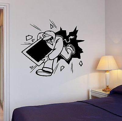 Wall Decal Thief Robber Escape Crime Offender Bandit Mask Vinyl Stickers Unique Gift (ed192)