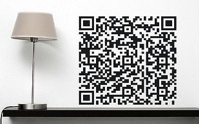 Wall Vinyl Sticker Decor Barcode Two-Dimensional Encrypted Information Unique Gift (n185)