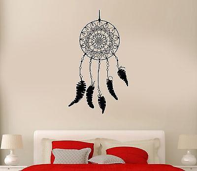 Wall Decal Dream Catcher Plumage Patterns Bedroom Art Vinyl Stickers Unique Gift (ed140)