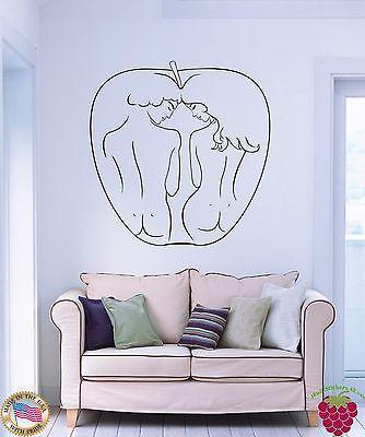 Wall Stickers Vinyl Decal Adam And Eve Apple Bible Religion Unique Gift z1177