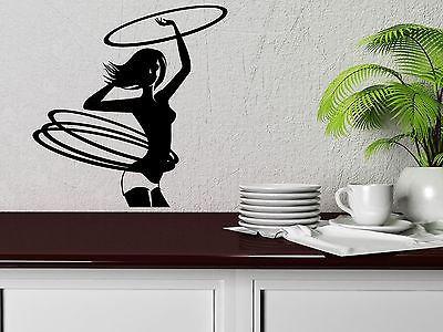 Wall Vinyl Sticker Decal Hula Hoop Girl Gymnastics Sports Fitness Gym Unique Gift (z3040)