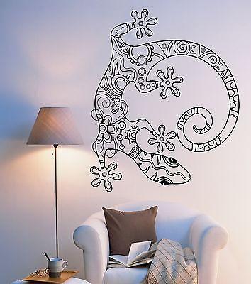 Wall Vinyl Lizard Gecko Animal Ornament Mural Vinyl Decal Unique Gift (z3337)