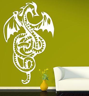 Wall Sticker Vinyl Decal Dragon Wings Spikes Symbol Horoscope Unique Gift (n248)