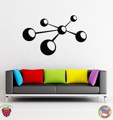 Wall Stickers Vinyl Decal Atoms Symbol Abstract Modern Decor Unique Gift (z1860)