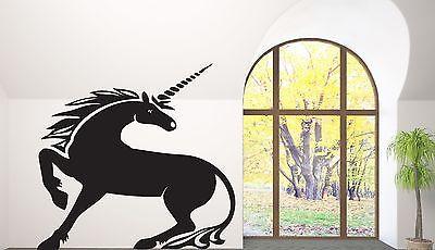 Decor Wall Sticker Vinyl Decal Unicorn Fairytale Fictional Animal Magic Unique Gift (n039)