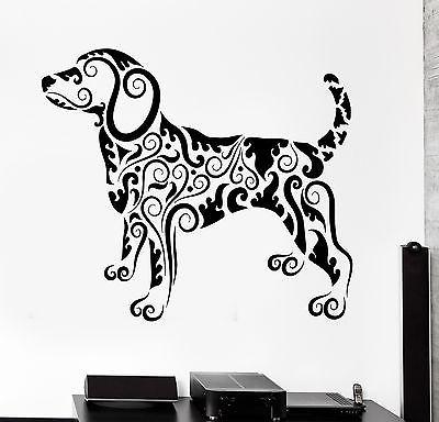 Wall Decal Animal Dog Pets Ornament Tribal Mural Vinyl Decal Unique Gift (z3305)