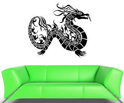 Wall Decal Dragon Fire Snake Scale Asia Mural Vinyl Stickers Unique Gift (ed006)