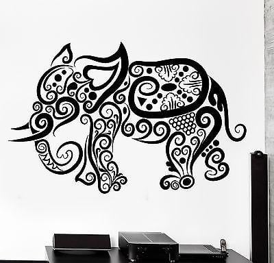 Wall Decal Elephant Africa Animal Ornament Tribal Mural Vinyl Decal Unique Gift (z3197)