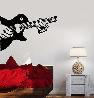 Wall Vinyl Music Guitar Player Rock Star Guaranteed Quality Decal Unique Gift (z3520)