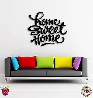 Wall Stickers Vinyl Quotes Words Inspire Message Home Sweet Home z1540