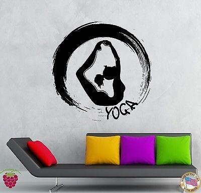 Wall Stickers Vinyl Decal Yoga Fitness Zen Sport Decor For Girls  (z2095)