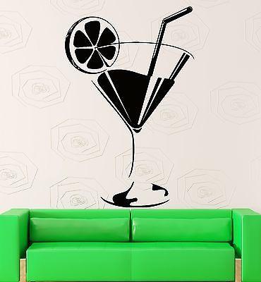 Wall Sticker Vinyl Decal Glass Of Drink Cocktail Mojito Bar Decor Unique Gift (z1023m)