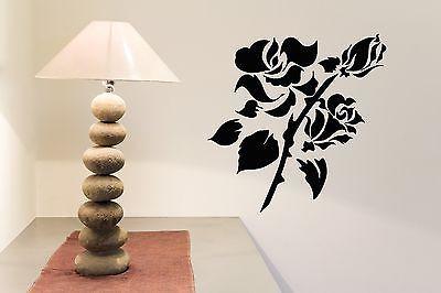 Wall Sticker Vinyl Decal Branch Beautiful Rose Buds Huge Spikes Unique Gift (n128)