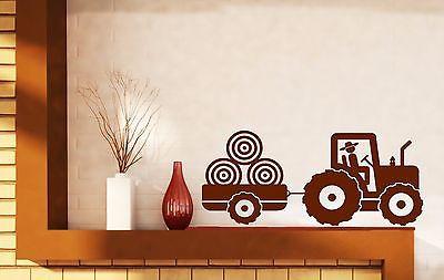 Vinyl Decal Wall Sticker Kid's Tractor Trailer Farm Boy's Room Decoration Unique Gift (n180)