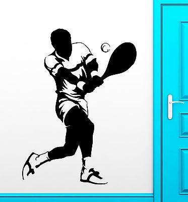Sport Wall Stickers Sports Tennis Player Fan Vinyl Decal Unique Gift (ig2356)