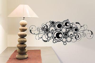 Wall Vinyl Sticker Decal Decoration Design Curls of Circles Ornament Unique Gift (n093)