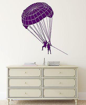 Wall Vinyl Sticker Extreme Sports Parachute Jumping Room House Decor Unique Gift (ig2031)