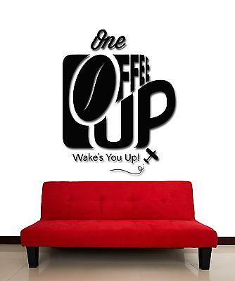 Wall Stickers Vinyl Decal Coffee Cup One Who Wake You Up For KItchen Unique Gift (z1771)