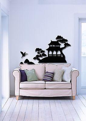 Vinyl Decal Wall Stickers Villa Vacation House With Trees Cool Decor (z1617)