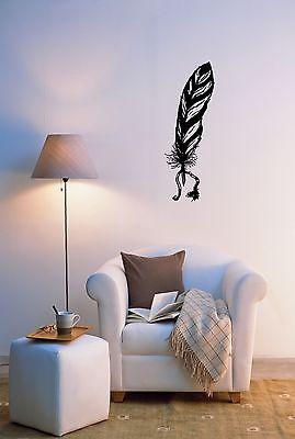 Wall Decal Feather Ink Bird Pen Writer Poetry Graphics Vinyl Stickers Unique Gift (ed103)