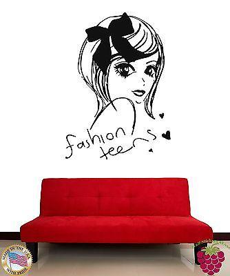 Wall Stickers Vinyl Decal Fashion Teens Cute Girl Decor For Bedroom Unique Gift (z1894)