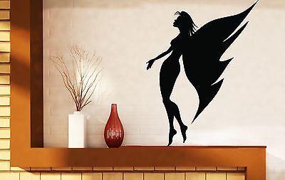 Wall Sticker Vinyl Decal Sexy Angel Girl Butterfly Wings Slim Figure Unique Gift (n069)