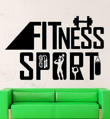 Wall Sticker Vinyl Decal Sports Fitness Healthy Lifestyle Gym Health Unique Gift (ig2177)