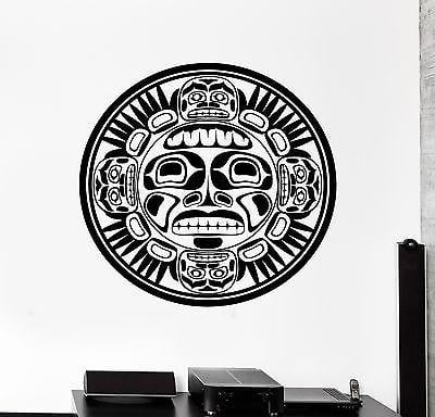 Wall Decal Mask Indian Ornament Tribal Mural Vinyl Decal Unique Gift (z3178)