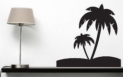 Wall Stickers Tropical Landscape Palm Sand Beach Vacation Vinyl Decal Unique Gift (n342)