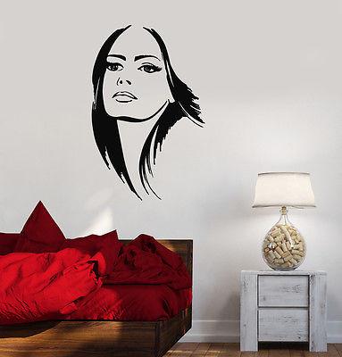 Vinyl Decal Beautiful Woman Beauty Salon Hair Stylist Wall Stickers Unique Gift (ig2133)