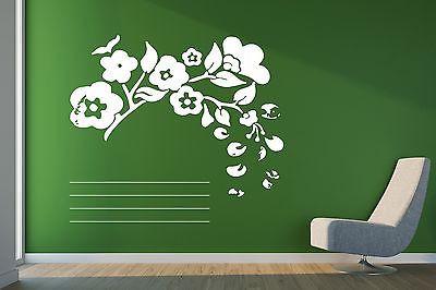 Wall Vinyl Sticker Floral Ornament Work Schedule Styling Decor Unique Gift (n231)