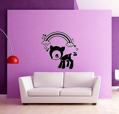 Wall Stickers Vinyl Decal Fawn Deer Baby Animal for Kids Room Nursery Unique Gift (ig943)