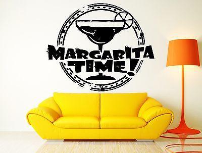 Wall Decal Bar Alcohol Drink Margarita Glass Decor For Kitchen Unique Gift (z2643)