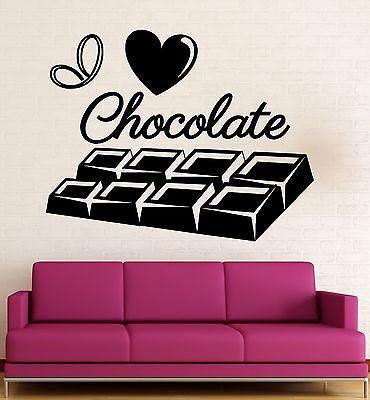 Wall Sticker Vinyl Decal I Love Chocolate Decor Kitchen Sweet Tooth Unique Gift (ig2131)