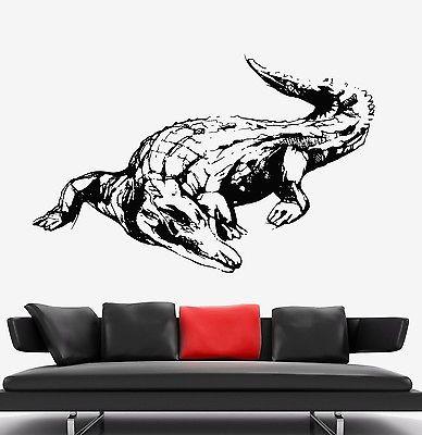 Wall Decal Animal Crocodile Alligator Tribal Cool Mural Vinyl Decal Unique Gift (z3324)