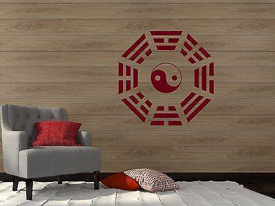 Wall Vinyl Sticker Yin Yang Trigram Element Meditation Yoga Studio Decor Unique Gift (z2901)