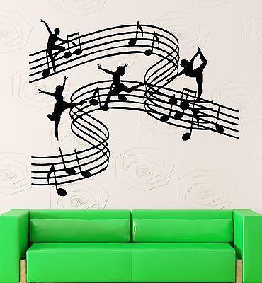 Wall Stickers Music Notes Musical Girl Muses Decor Vinyl Decal Unique Gift (ig2365)