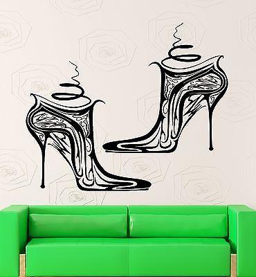 Wall Stickers Vinyl Decal Shoes Girl Woman Fashion Style Shopping Unique Gift (ig1817)