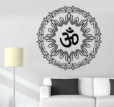 Wall Sticker Sanskrit Mandala Om Chakra Zen Relaxation Vinyl Decal Unique Gift (z2927)