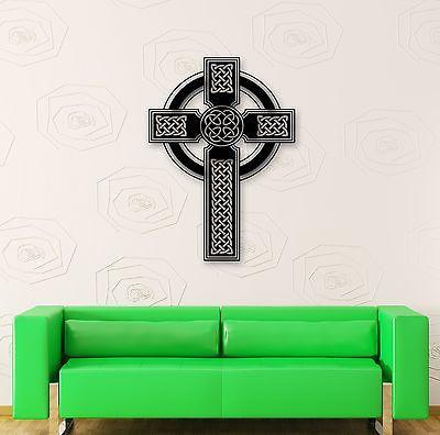 Wall Stickers Vinyl Decal Ireland Celtic Cross Religion Culture Unique Gift (ig1732)